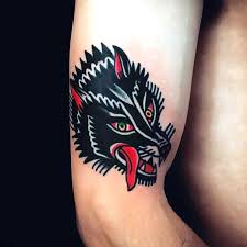 Black Traditional Wolf Tattoo Idea Best Sleeve Tattoos Panther Tattoo Traditional Tattoo
