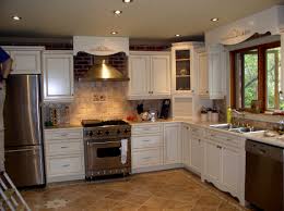 White Kitchen Cabinets Brown Tile Floor Cheap Kitchen Remodel Kitchen Flooring Trends Kitchen Remodel Cost