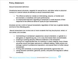 Sexual Harassment Policy With Free Template