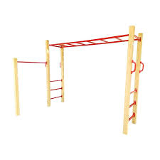 American ninja warrior obstacle monkey bars, red & blue color external ninja heavy duty training bars, sturdy outdoor backyard play sets & playground equipment, swing bars, climbing bars for kids. Kids Playground Monkey Bars With Gymnastics Bar Buy Monkey Bars Backyard Playground Kids Playground Monkey Bars