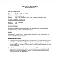 9 Medical Assistant Job Description Templates Free Sample