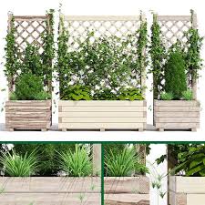 Planter With Lattice Lattice Garden Outdoor Planters Garden Planter Boxes