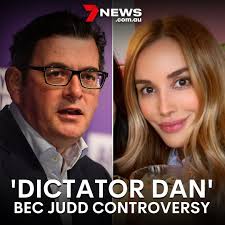 Lifestyle blogger Rebecca Judd has been slammed after labelling the  Victorian premier 'Dictator Dan' in reference to the potential extension of  lockdown restrictions. More info: https://7news.link/3bpgyvE #7NEWS