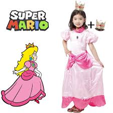 K75 princess peach super mario bros games fancy dress up party costume. Little Princess Peach Costume Super Mario Brothers Princess Cosplay Classic Game Mario Costume Kids Girl Halloween Fancy Dresss Buy At The Price Of 19 61 In Aliexpress Com Imall Com