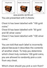 In this delightful game, very young children can have fun and learn while putting together five simple puzzles. 3 Chests With Gold Silver Coins Puzzle Puzzles World