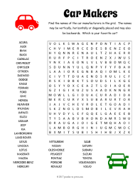 Maybe you would like to learn more about one of these? Car Makers Word Search