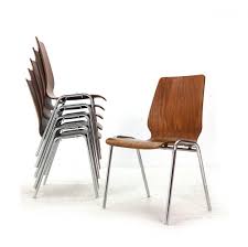 For Sale Lot Of 6 Mid Century Stacking Chairs Chair Mid Century Stacking Chairs