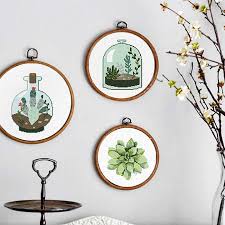 Finished size 9.4 x 9.4. Succulent And Cacti Cross Stitch Patterns
