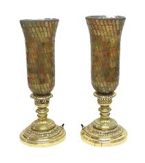 A big problem is what you consider as vintage. Vintage Hurricane Lamps With Opalescent Colored Glass Shades A Pair Chairish