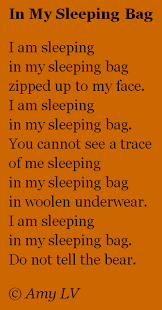 The Poem Farm A Camping Poem 233 Is In A Sleeping Bag Camping Theme Classroom Camping Theme Preschool Camping Classroom