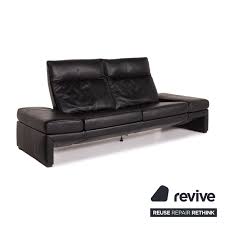 Mondo Leder Sofa Schwarz Dreisitzer Elektrische Funktion Relaxfunktion Couch Ebay