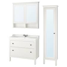 What is shabby chic furniture? Hemnes Rattviken Bathroom Furniture Set Of 5 White Runskar Tap Ikea