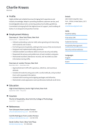 doorman resume examples & writing tips