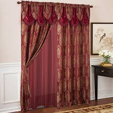 Lined valances look much smoother and hold their shape better than unlined valances. Set Of 2 Luxury Jacquard Curtain Panel Set With Attached Valance 55 X 84 Inch Window Treatments Hardware Home Garden