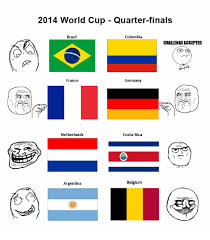Argentina give brazil a guard of honour as they receive their silver medals. 2014 World Cup Quarter Finals Brazil Colombia Challengeaccepted France Germany Netherlands Costa Rica Belgium Argentina Belgium Meme On Esmemes Com