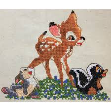 Because there's no age limit on disney or cross stitch. Bambi Disney Dreams By Thomas Kinkade Waste Canvas Cross Stitch Kit 8 5 Count Finished Size 8 5 X 7 Inch Amazon In Electronics