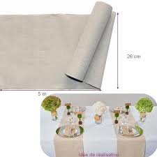 Ce magnifique chemin de table est en lin. Chemin De Table En Lin Naturel Dim 26 Cm X 5 M Decoration Rustique Et Champetre Chemin De Table Creavea