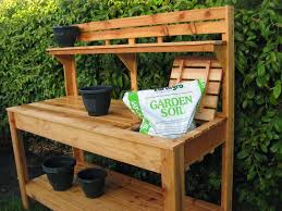 Custom Raised Gardens Garden Work Bench Potting Bench Plans Outdoor Potting Bench