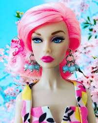 Blue Tassels & Bead Earrings for 1/6 Scale Dolls