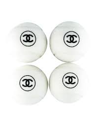 Comes with 3 different displays, one ball and one racket to use as props on pictures or your home decor. Chanel Tennis Ball Set Accessories Cha40125 The Realreal