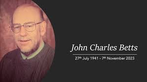 Thanksgiving Service for Life of John Charles Betts, who passed away