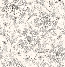 Colorful geometric seamless repetitive vector curvy waves pattern texture background vector graphic illustration. Abstract Floral Pattern Seamless Pattern With Flowers And Butterfly Floral Background Royalty Free Cliparts Vectors And Stock Illustration Image 12497464