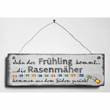 Bevor der frühling kommt, erreicht deutschland erstmal noch eine weitere kälteperiode. Der Fruhling Kommt Rasenmaher Auch Deko Turschild