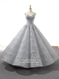 Black And Silver Gown Dress Strapless Silver Grey Prom Dresses Ball Gown Lace Sweet 16 Dress Fd1178 Ball Gowns Prom Dresses Ball Gown Grey Prom Dress