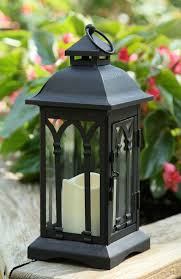 Battery Operated 12 Inch Black Metal Candle Lantern 6 Hour Timer Metal Candle Lanterns Candle Lanterns Metal Candle