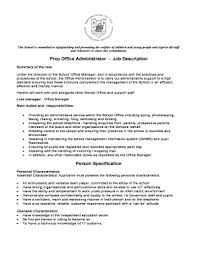 A finance officer job description generally includes: Fillable Online Prep Office Administrator Job Description Person Specification Fax Email Print Pdffiller