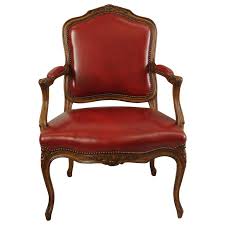 Our country french furniture reproductions represent the finest in french provincial style. Vintage Auffray And Co French Country Louis Xv Style Armchair Walnut And Red Leather For Sale At 1stdibs