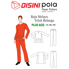 Find this pin and more on {sewing project} baju kurung & other related tutorials by naz kasim. Pola Pakaian Baju Melayu Teluk Belanga Designer Arfah Jailan Shopee Malaysia