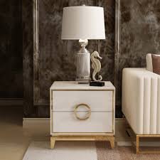 Attach the side frame pieces to the top frame piece with 2 1/2″ pocket hole screws and wood glue. 179 99 Gold Nightstand White Bedroom Nightstand With 2 Drawers Square Beside Ta Minimalistisch Schlafzimmer Sonstige Von Homary Limited