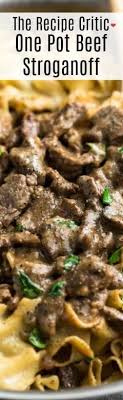 One Pot Beef Stroganoff Has All The Delicious Flavors You Love About This Classic Comfort Food Made Easier In J Healthy Snacks Recipes Recipes Beef Stroganoff