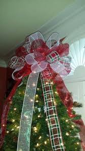 Deco Mesh Bow Christmas Tree Topper Christmas Tree Bows Diy Christmas Tree Topper Christmas Tree Toppers