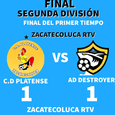 Maybe you would like to learn more about one of these? Zacatecoluca Rtv Final Del Primer Tiempo Final Segunda Division Platense 1 1 Destroyer Facebook