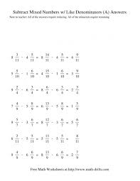 mixed fraction addition with like denominators 4 worksheets 99worksheets