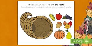 Begin by drawing the outer edge of the basket opening. Thanksgiving Cornucopia Cut And Paste Activity