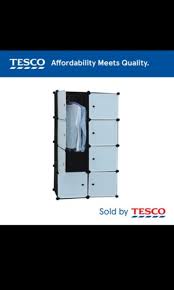 Rak buku kayu jati yang cocok untuk perpustakaan. 8 Cube Cabinet Wardrobe Tesco Home Furniture Furniture On Carousell