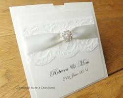 Vintage Wedding Invitation With Lace Pearl And Satin Ribbon Prestige Wedding Stationery Lace Wedding Invitations Vintage Wedding Stationery Wedding Invitations