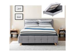 Autant dire que si en effet, jusqu'au 21 février 2017, l'enseigne spécialisée dans la vente de mobilier et d'objets. Lit Coffre Scandinave Avec Le Sommier Relevable En Tissu Gris 140 X 190 Cm Aster Vente De Lit Adulte Conforama