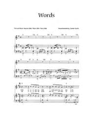 Print And Download Words Bee Geesfree Piano Sheet Music Pdf Piano Sheet Music Free Sheet Music Sheet Music Pdf
