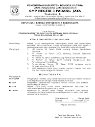 Sk tim audit mutu internal sekolah. Contoh Laporan Audit Internal Sekolah Audit Kinerja