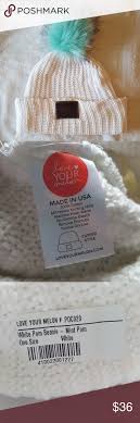 Love Your Melon White Pom Beanie Mint Pom On Top Love Your Melon Beanie Pom On Top Has A Snap Button To Take Love Your Melon Pom Beanie Love Your Melon