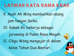 Projek perumahan ( ) siap dibina pada tahun lepas. Ppt Latihan Kata Nama Khas Powerpoint Presentation Free Download Id 5076043