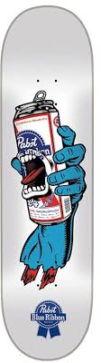 Santa Cruz Skateboard Deck Screaming Pbr Pabst Beer Hand 8 0 Skateboard Skateboard Art Design Skateboard Decks