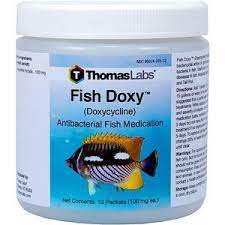 Fish Doxy Doxycycline 100mg 12 Packets Fish Antibiotics Fish Supplies Bacterial Diseases