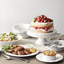 Sift together the sifted and measured flour, baking soda, and salt. Trisha Yearwood Gwendolyn Cake Stand Williams Sonoma