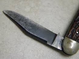 The trapper knife style has been around for over one hundred years and features: Vintage E C Simmons Keen Kutter St Louis Mo Beautiful Bone Punch Blade 3 Backspring Whittler Knife