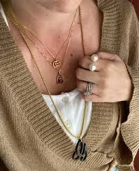Medium Red And Gold Double Sided Gucci Ghost Charm Necklace Old Soul Vintage Jewelry